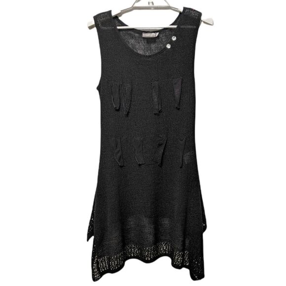 CATY LESCA Lagenlook Boho Crochet Tunic Top S - Picture 2 of 11